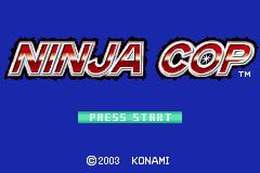 Ninja Cop Title Screen